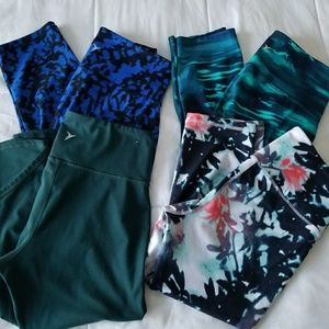 4 High Waisted Compression Tummy Control Leggings